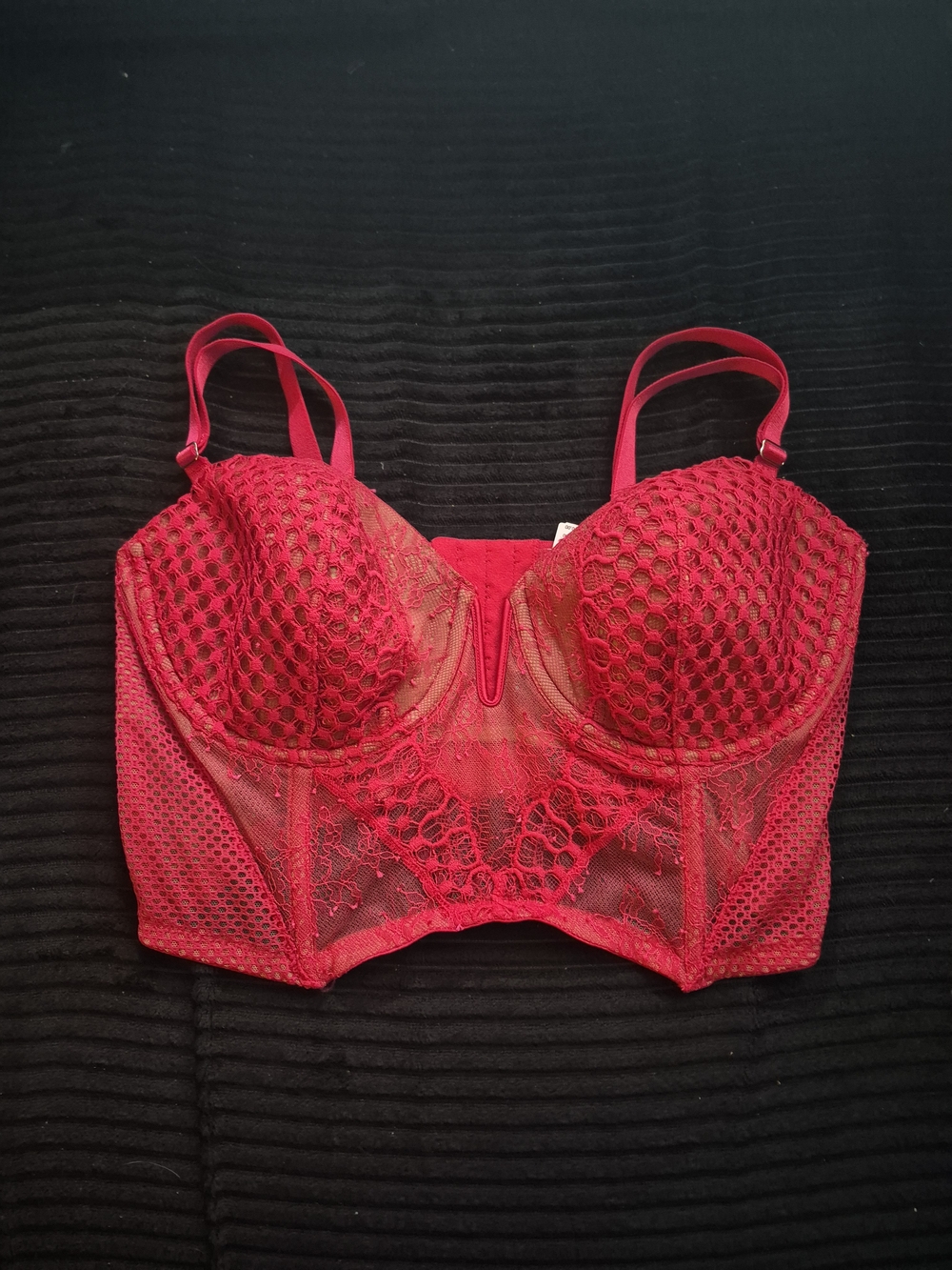 Red Lace Bustier Bra NEW Victoria's Secret